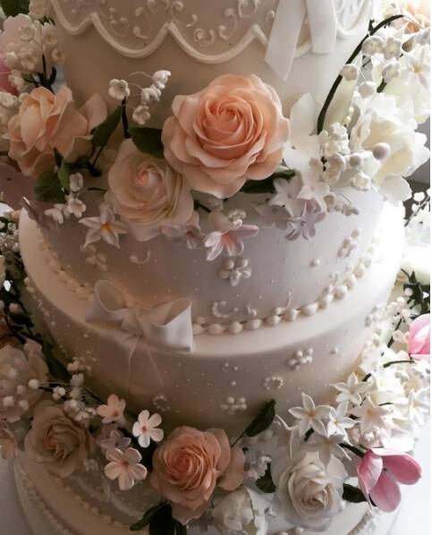 Aqui mais um detalhe do bolo do casamento
