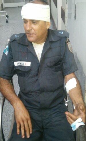 PM foi ferido de raspão na cabeça