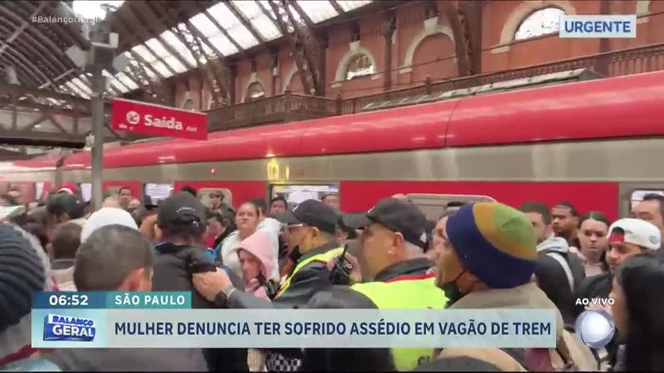 Homem é agredido após ser acusado de assediar mulher em linha de trem de SP