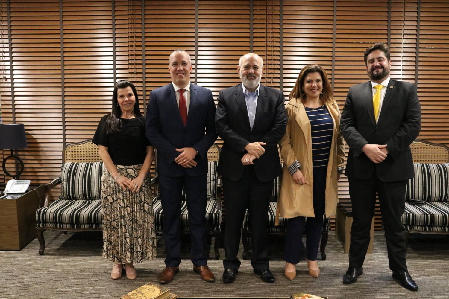 Visita institucional: Rosely Sucena Pastore; Fabrizio de Lima Pieroni; Luiz Cláudio Costa; Marialice Dias Gonçalves; Luiz Souza de Moraes