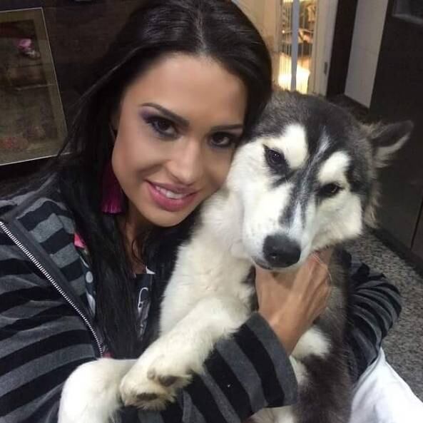 A husky Angel é louca por um colo; olhem só a carinha dela!