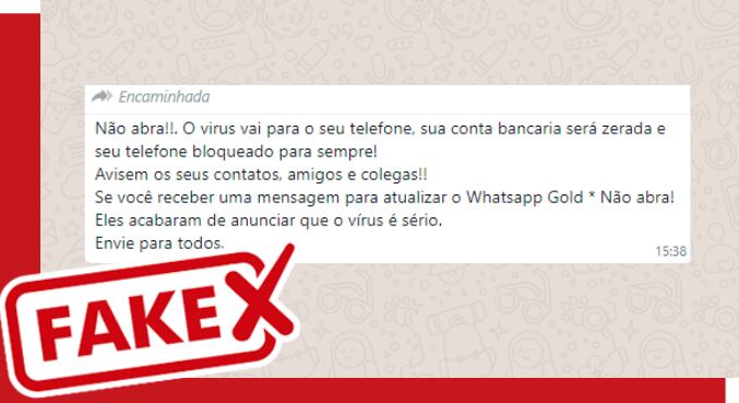 Não existe versão "Gold" do WhatsApp, oferecida em mensagem com vídeo
