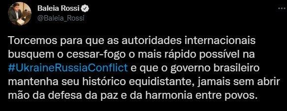 Políticos se manifestam sobre ataques russos na Ucrânia