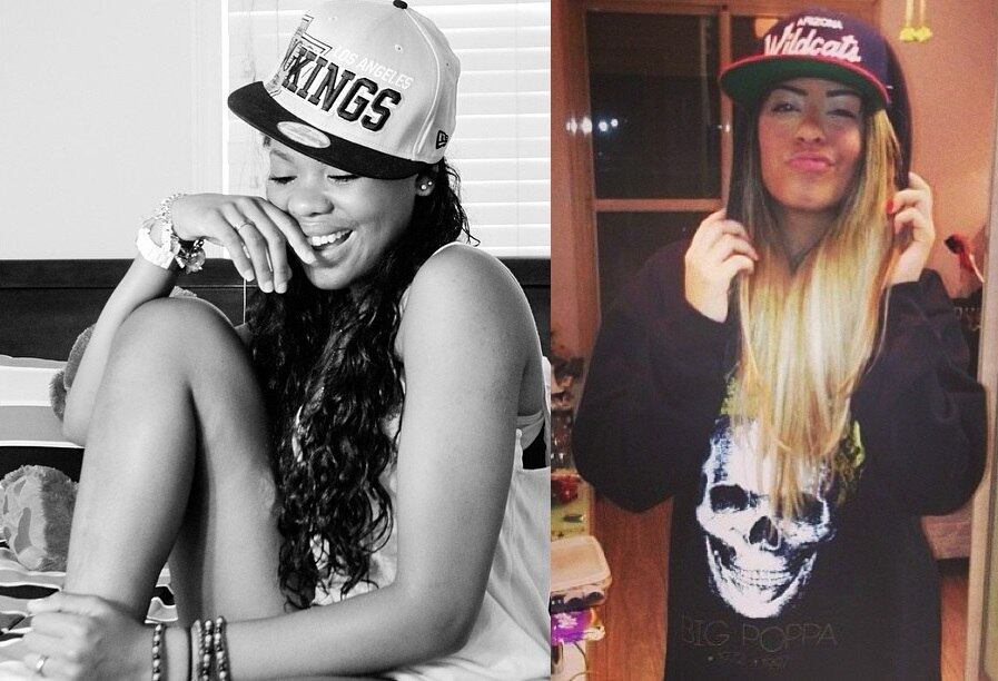 Roubar o boné do irmão também é uma atitude comum entre as duas. Kaory, que tem mais 4 irmãos, vive pegando o boné do mais velho Kalyl para fazer suas selfies no Instagram. Rafaella ganha algumas peças de marcas e faz questão de aparecer no melhor estilo moleca nas selfies