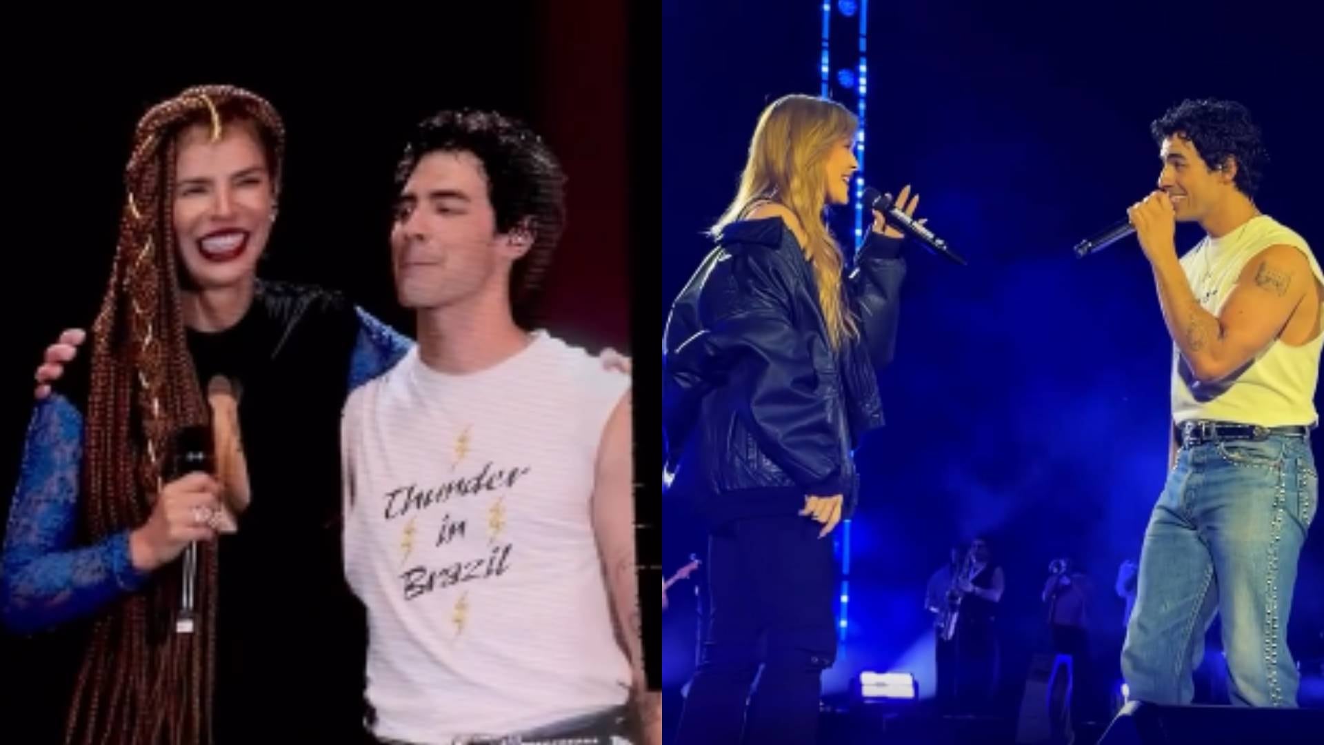 Vanessa da Mata, Luísa Sonza e Joe Jonas