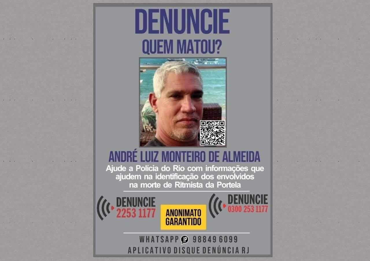 Disque Denúncia divulga cartaz pedindo informações de assaltantes que mataram André Luiz