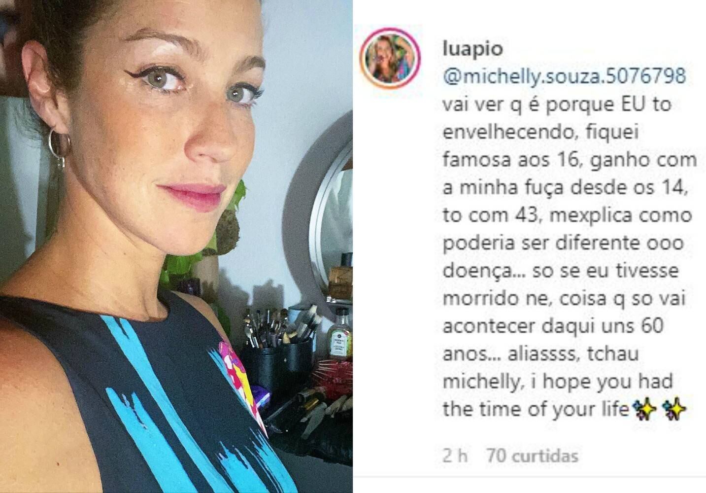 Artista rebateu comentário deixado por internauta em rede social