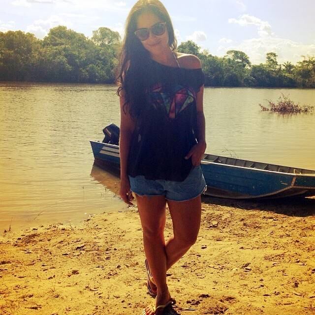 Camilla está passando alguns dias na fazenda da família