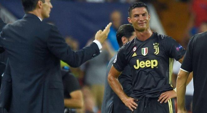 Cristiano Ronaldo, expulso contra o Valência