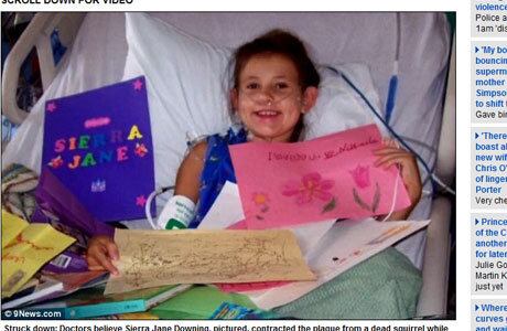 Médicos acreditam que Sierra Jane Downing contraiu a doença de um esquilo morto ao acampar no Colorado, EUA