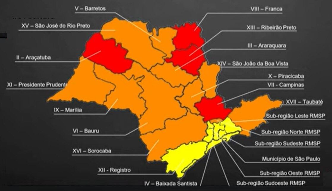 Piracicaba retrocede para fase vermelha em plano de reabertura