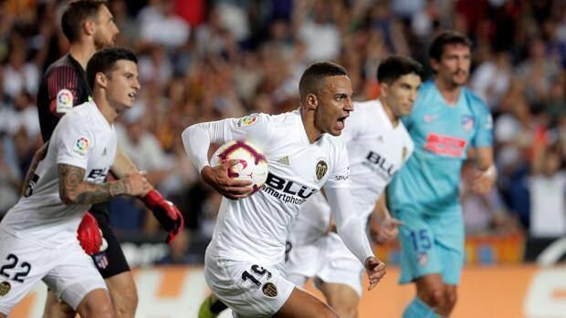 Gol do Valência, 1 X 1 com o Atlético de Madrid