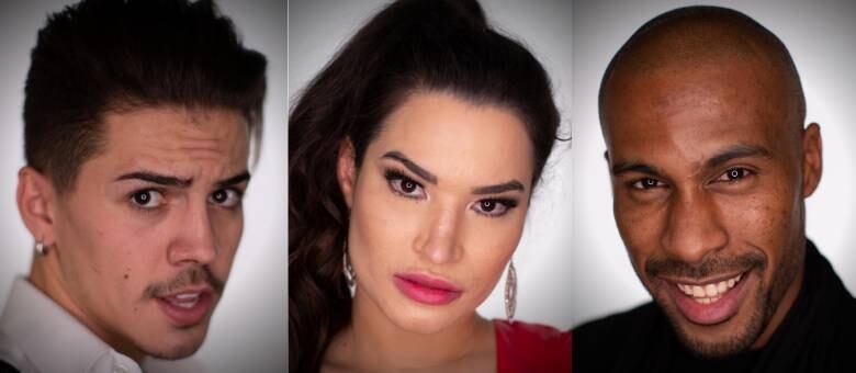 Biel, Raissa e Rodrigo formam o trio da Roça