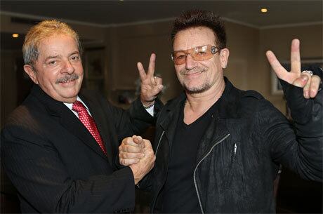 Lula e Bono discutiram a criação de
programa mundial contra a fome