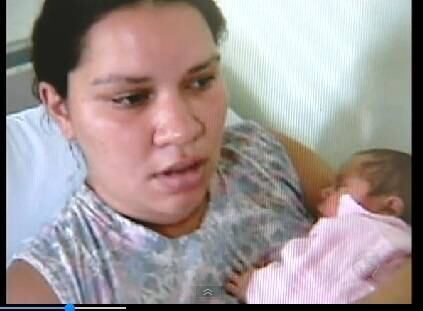 A dona de casa Adelir Goes foi obrigada a fazer uma cesariana