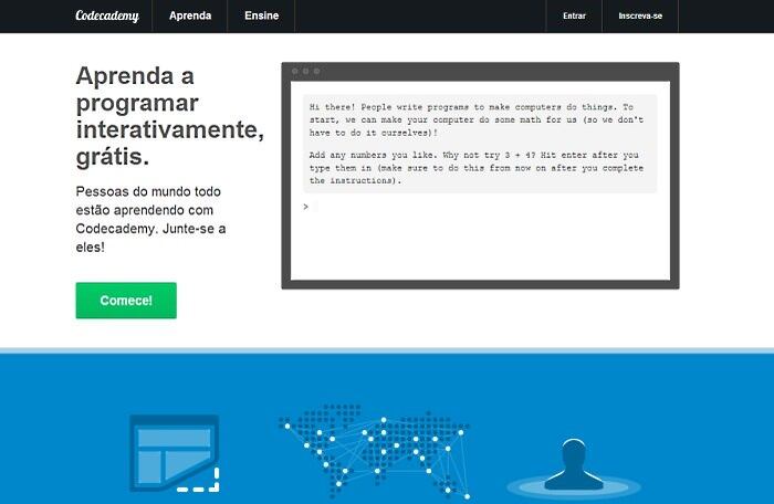 Programas online code, curso, aprendizado