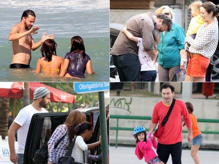 Nesta quarta-feira (31), quatro personalidades aproveitaram suas folgas para se divertir com os filhos. Veja fotos de Heitor : Heitor Martinez, Adriano Garib, Thiago Lacerda e Enrique Diaz com seus familiares