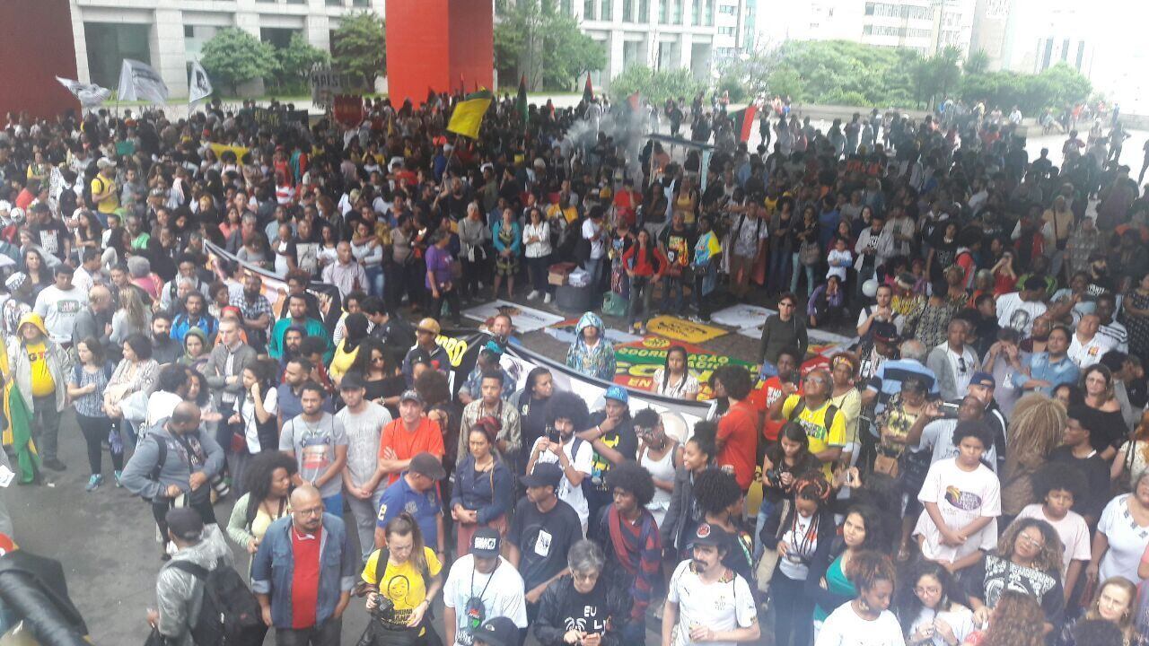 Organizadores disseram que a agentes da CET (Companhia de Engenharia de Trafego) estavam impedindo a permanência de carro de som diante do Masp