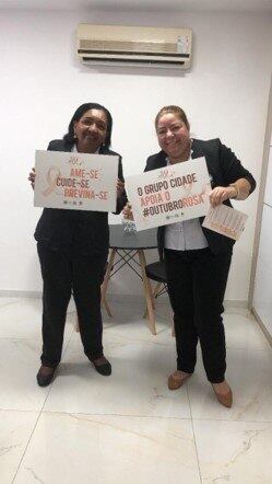 Os corredores da emissora estão embalados pela temática do mês.

O motivo é nobre: conscientizar a equipe e o público para a prevenção ao câncer de mama.

Ame-se. Cuide-se. Previna-se.

#OutubroRosa #GrupoCidade