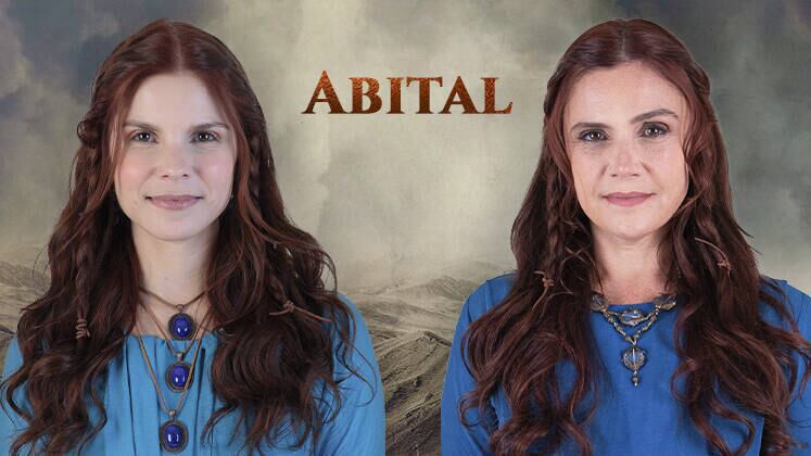 Abital é esposa de Davi (Cirillo Luna/Petrônio Gontijo) e mãe de Sefatias (Bernardo Pallottino/Fellipe Castro). Isabella Dionísio foi responsável por trazer ao público, com um toque de humor, os desmaios constantes da israelita. Na oitava temporada, Luisa Friese mostra ao público um outro lado da personagem, que se sentirá ameaçada com a chegada de mais uma concubina na família real 
