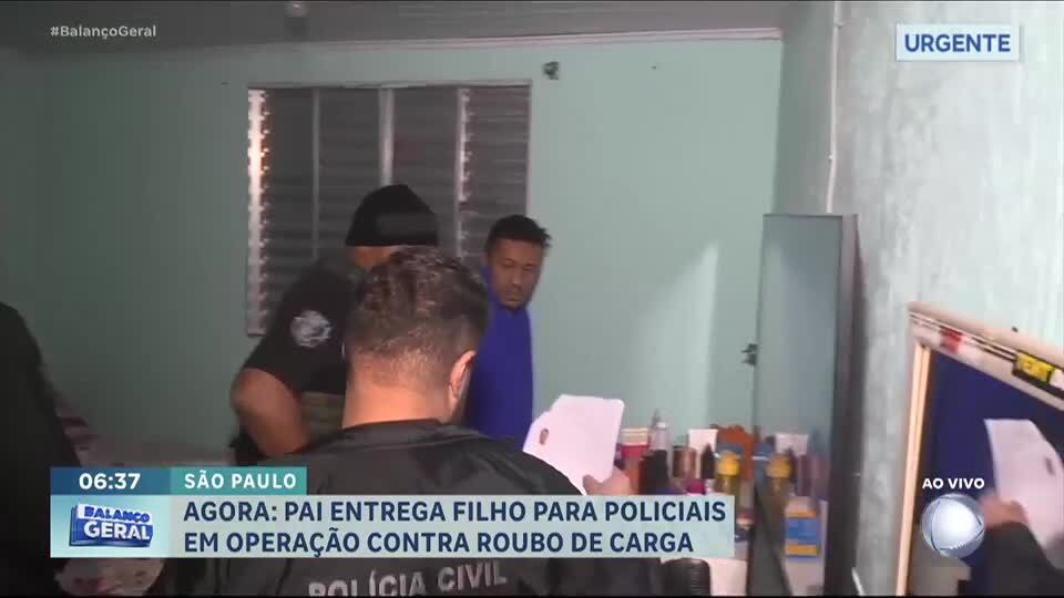 Pai entrega filho para polícia em operação contra roubo de cargas em São Paulo