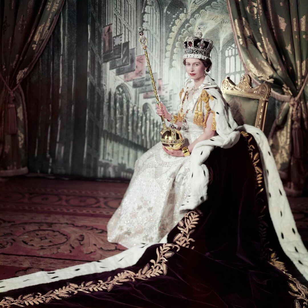 Rainha Elizabeth 2ª no dia de sua coroação