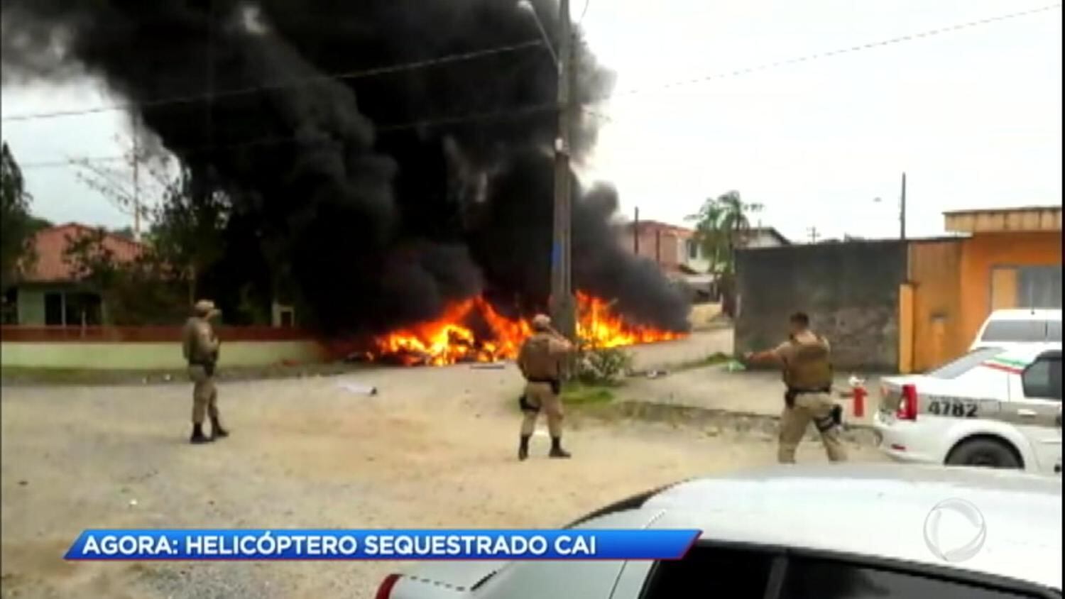 A PM suspeita que o helicóptero que fazia voos terceirizados para o Beto Carreiro World teria sido sequestrado em Joinville, Santa Catarina, nesta quinta-feira (8)