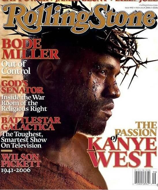 Marido de Kim Kardashian, Kanye West foi outro que
mexeu com a fúria dos religiosos ao posar como Cristo para a capa da revista
Rolling Stone