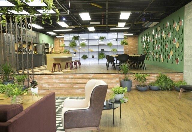 A casa foi especialmente preparada para receber os 14 chefs de cozinha