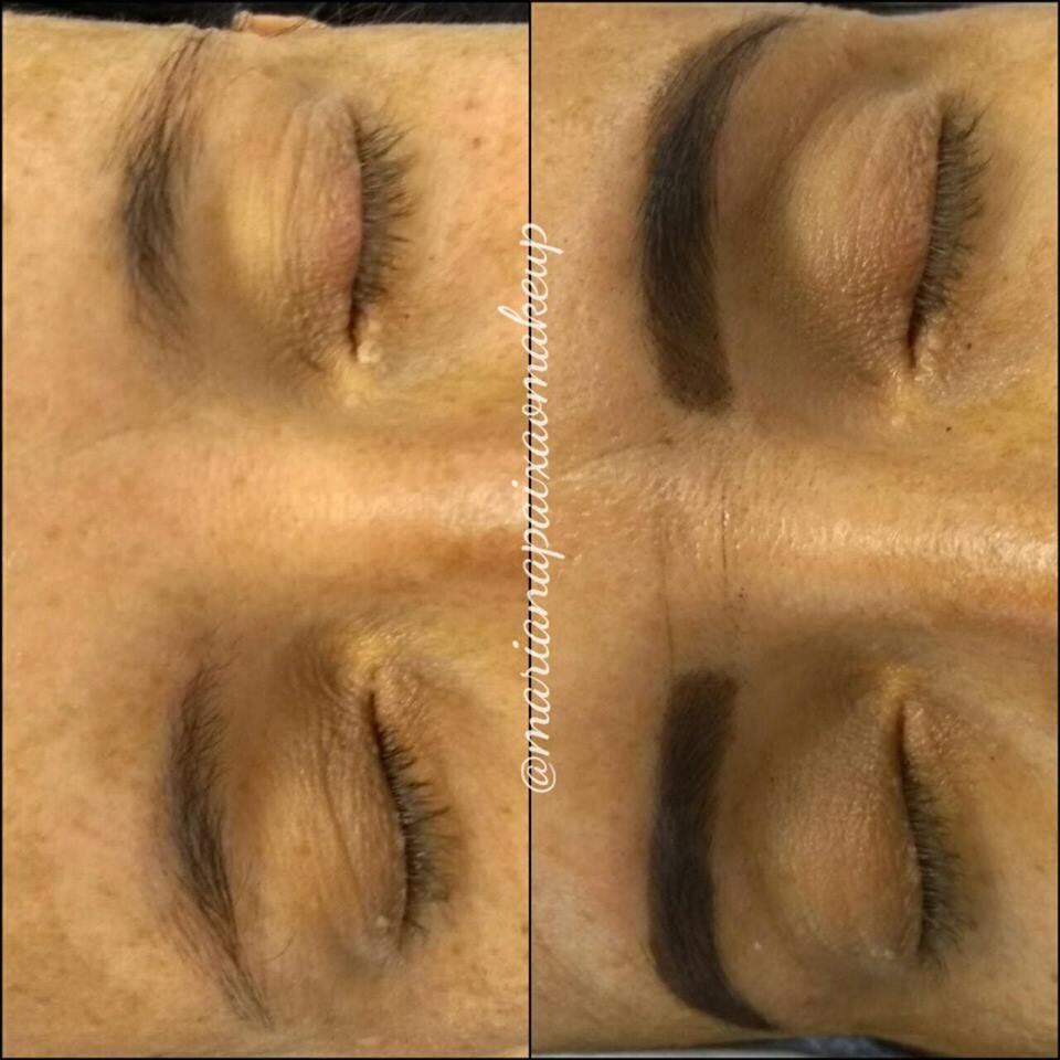 Outro
procedimento muito indicado atualmente é a Micropigmentacao, que tem duração maior. Trata-se de um procedimento
quase definitivo. O resultado pode ficar bem
natural, se for feito com um bom profissional, ou com técnicas como o degradê

Micropigmentação em degradê dá efeito natural às sobrancelhas
