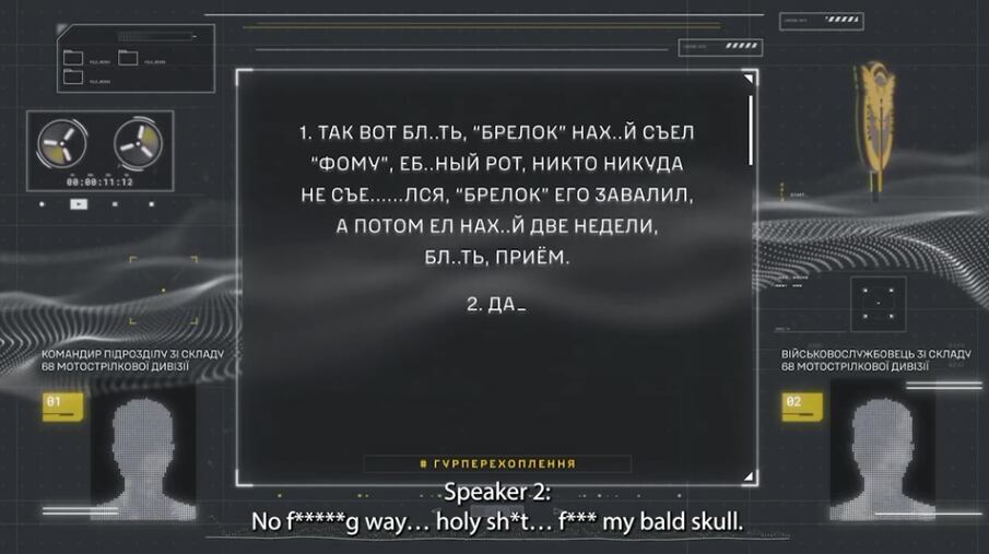 Registro das interceptações de comunicações russas feitas pela Ucrânia