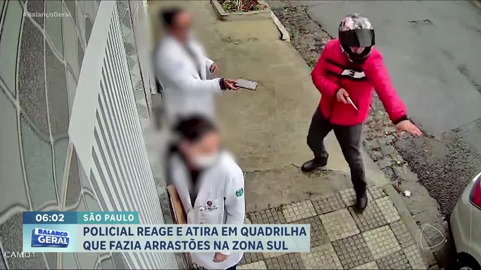 Policia reage, atira contra bandidos que faziam arrastão em SP e um deles morre