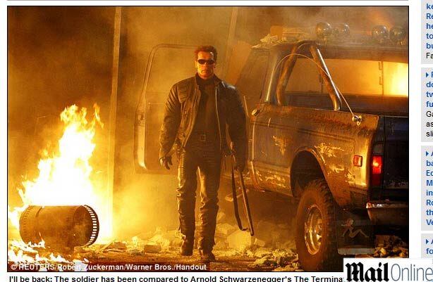 O soldado russo foi apelidado de O Exterminador do Futuro,
famoso personagem de Arnold Schwarzenegger, devido à sua calma e à sua reação não emocional