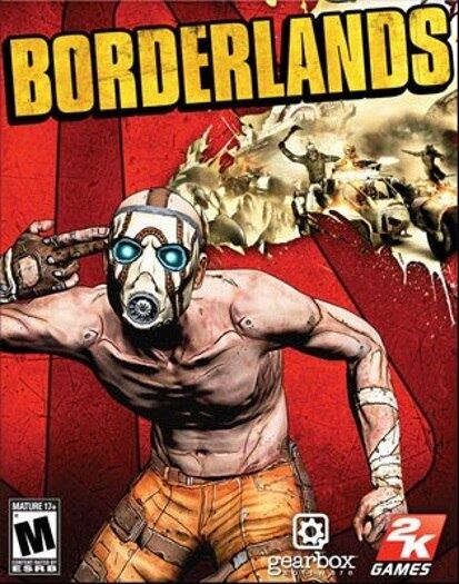 Parece
que o sujeito aí está dando um tiro na própria cabeça, né?! Olhando melhor esta
capa de Borderlands, de 2009, você verá que não é bem isso.
O personagem mostra que a coisa vai ficar feia é para o seu lado e que é bom se
preparar porque o jogo vai explodir a sua cabeça