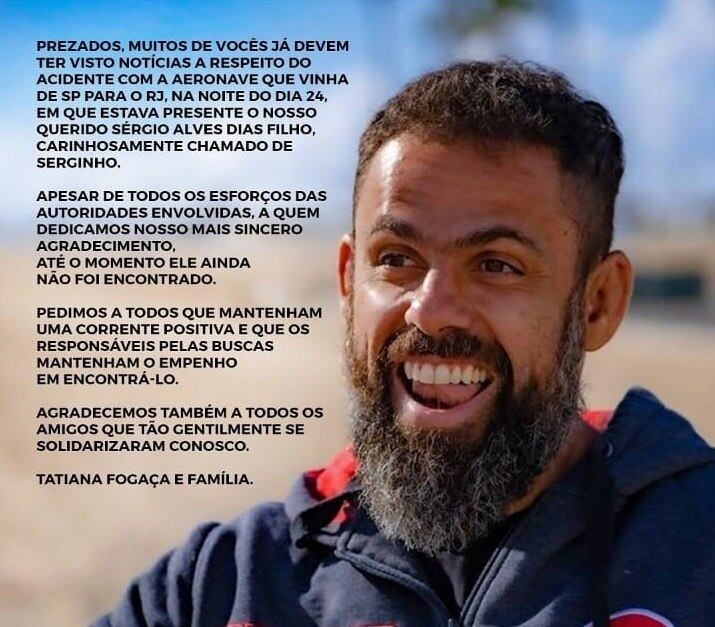 Família do empresário e lutador Sérgio Dias pede que esperança continue