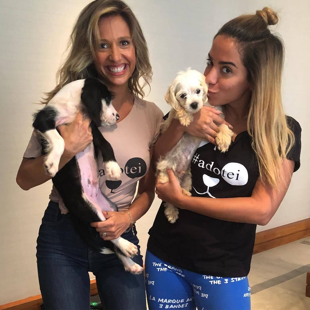 Luisa Mell levou os cães do instituto para Anitta