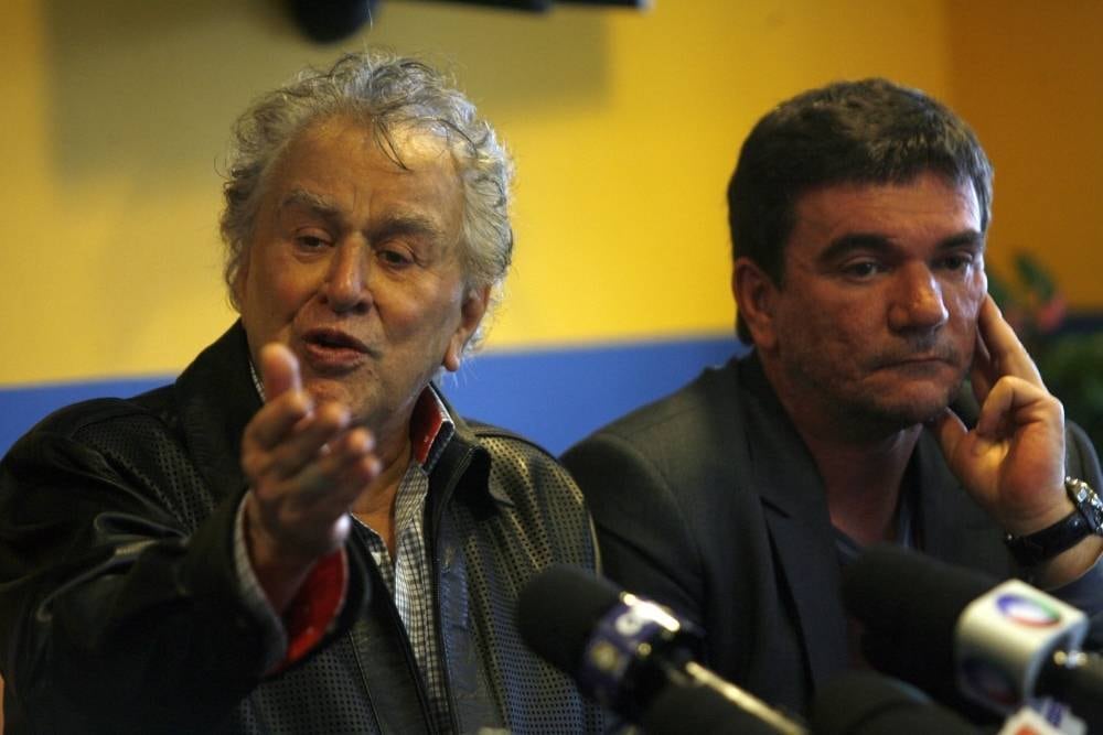 Juvenal e o ex-presidente do Corinthians Andres Sanchez