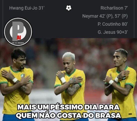 Torcedores brincam nas redes sociais após vitória da seleção brasileira
