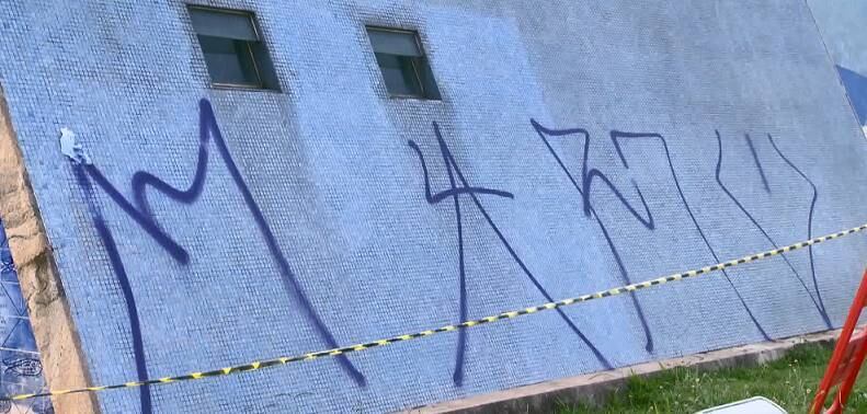 Ponto turístico foi pichado em 2016