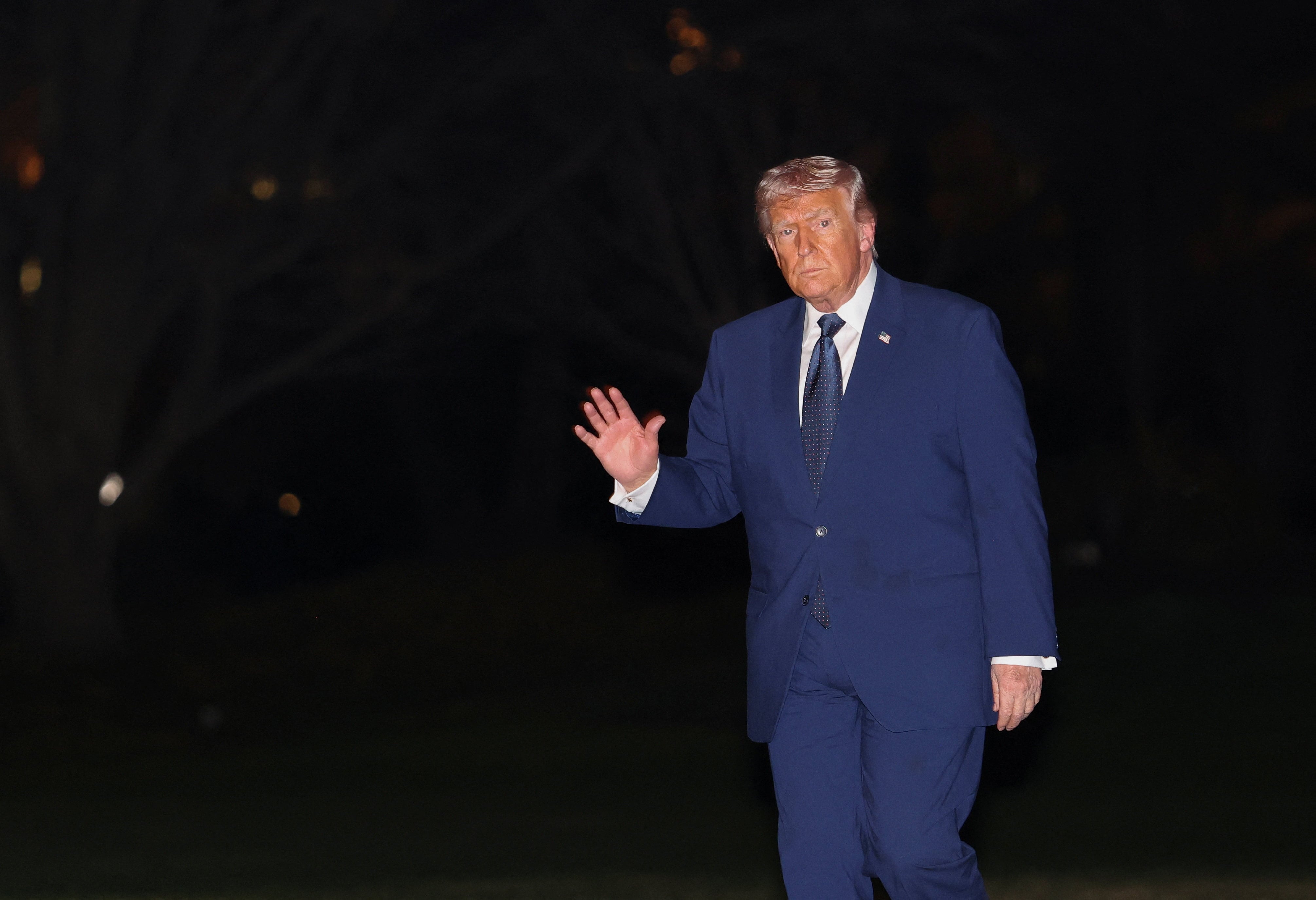 Presidente dos EUA, Donald Trump, em chegada à Casa Branca