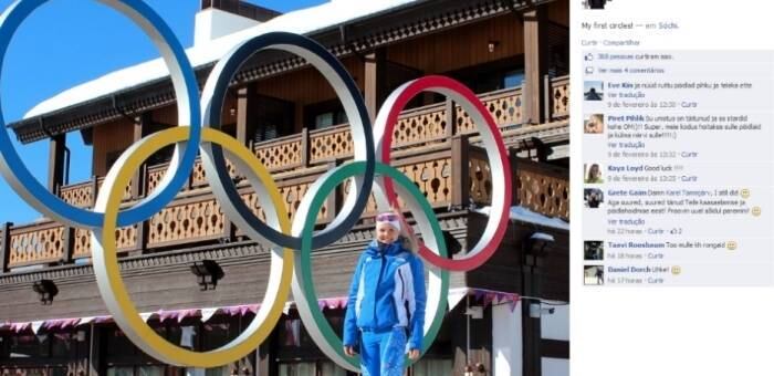 Grete Gaim foi a 71ª colocada no biatlo em Sochi