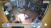 Botijão de gás provoca incêndio na cozinha de escola em Minas Gerais