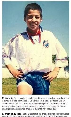 Pobre, jogava nas divisões menores do time Nacional, do Uruguai, e também varria ruas para conseguir um dinheiro. Sua situação o deixou com depressão e afundado no álcool. Ia mal na escola e queria deixar o futebol, até que conheceu Sofía e resolveu se endireitar