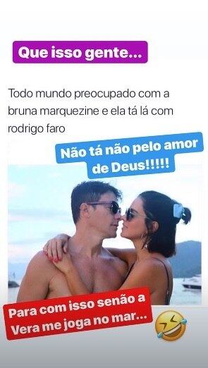 Até Rodrigo Faro já brincou com semelhança entre Vera Viel e Bruna Marquezine