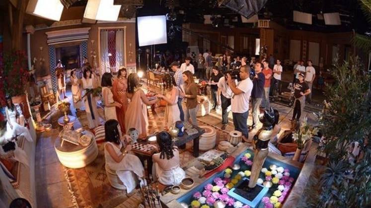 Alguns eventos exibidos, como as pragas e a abertura do Mar Vermelho foram produzidos em Hollywood, nos Estados Unidos