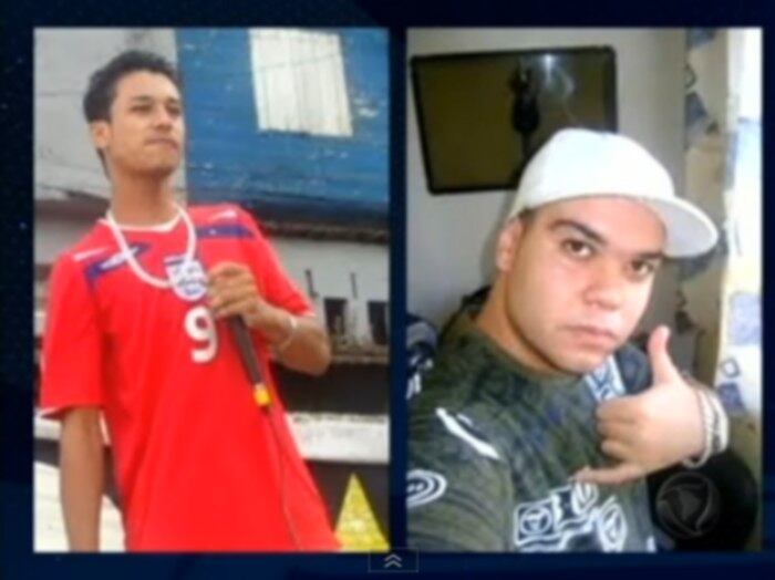 MC Felipe Boladão (à esquerda) e o DJ Felipe da Silva (à direita) foram assassinados em uma rua da Baixada Santista, litoral sul de São Paulo, com tiros à queima-roupa em abril de 2010. Imagens de câmera de segurança gravaram os criminosos em uma moto. A baixada era um dos principais redutos do funk em São Paulo



