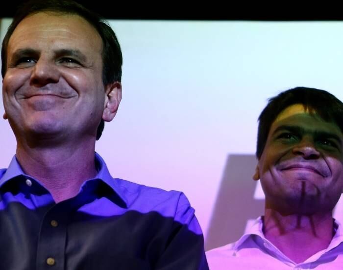 Paes e Pedro Paulo participaram de convenção estadual do PMDB-RJ realizada na sede da entidade, no centro do Rio de Janeiro