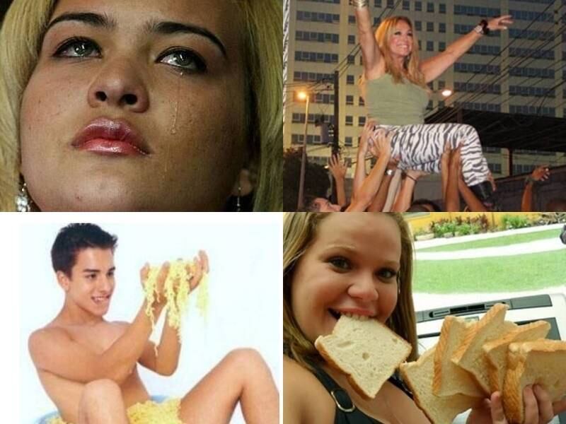 Famosos estão sujeitos a tirar fotos ruins, com ângulos que desfavorecem ou simplesmente poses engraçadas. Claro que nós, meros mortais, nos divertimos quando as celebridades têm registrados estes momentos de vergonha alheia. Há alguns cliques que já se tornaram clássicos, como Junior Lima se divertindo na banheira de miojo. 
Veja as fotos dos famosos que nós não cansamos de olhar 