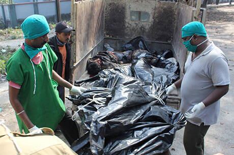 Corpos queimados não foram identificados ainda