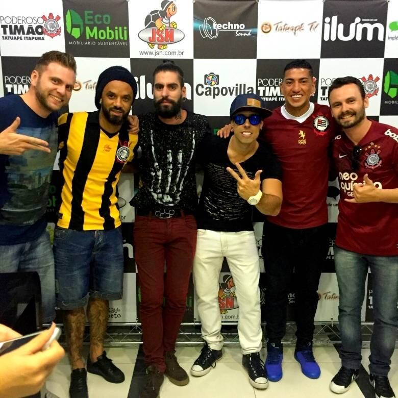 Cristian e Ralf prestigiaram inauguração de loja oficial do Timão